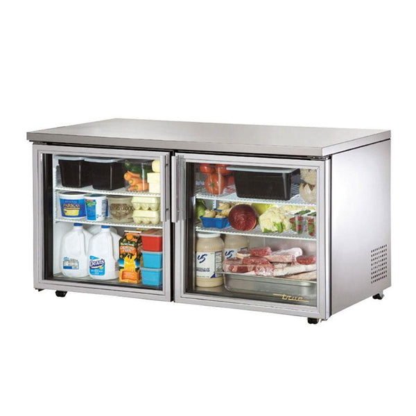 True TUC-60G-LP-HC~FGD01 60" Low Profile Glass Door Undercounter Refrigerator