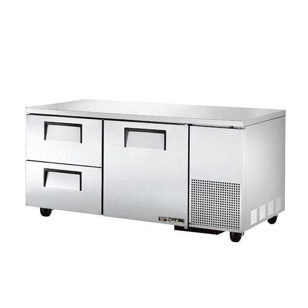 True TUC-67D-2-HC 67" Undercounter Refrigerator With 1-Door And 2-Drawer