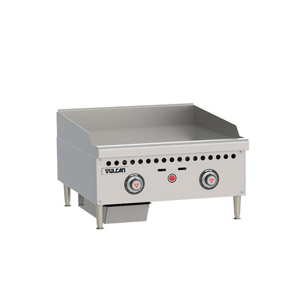 Vulcan VCRG24-T Gas 24" Countertop Griddle with Snap-Action Thermostatic Controls - 50,000 BTU