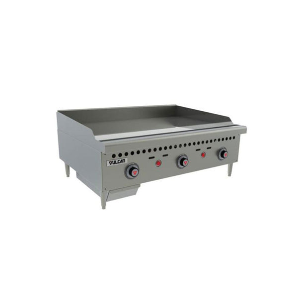 Vulcan VCRG36-T Gas 36" Countertop Griddle with Snap-Action Thermostatic Controls - 75,000 BTU