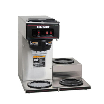 Bunn VP17-3 Low Profile Pourover Coffee Brewer with 3 Warmers