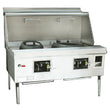 Town Y-2-SS-N York™ Two Chamber Natural Gas Wok Range with 13" Mandarin and 20" Cantonese Chamber - 191,000 BTU