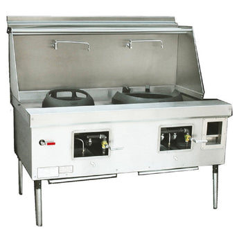 Town Y-2-SS-N York™ Two Chamber Natural Gas Wok Range with 13