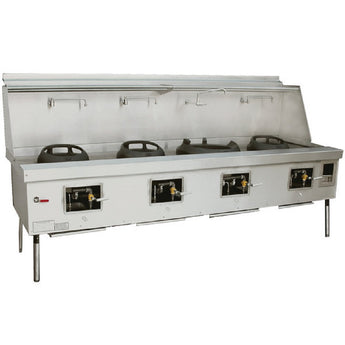 Town Y-4-SS-N York™ Four Chamber Natural Gas Wok Range with (3) 13