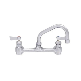 Fisher 13250 Faucet, Kitchen, 8″ Backsplash Control Valve, Lever Handles, 10″ Swing Spout