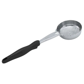 1-Ounce Stainless Steel Perforated Round Spoodle With Black Nylon Handle